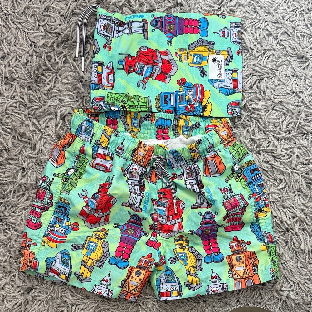 Boardies Apparel- Colorful Robot Print Swim Shorts